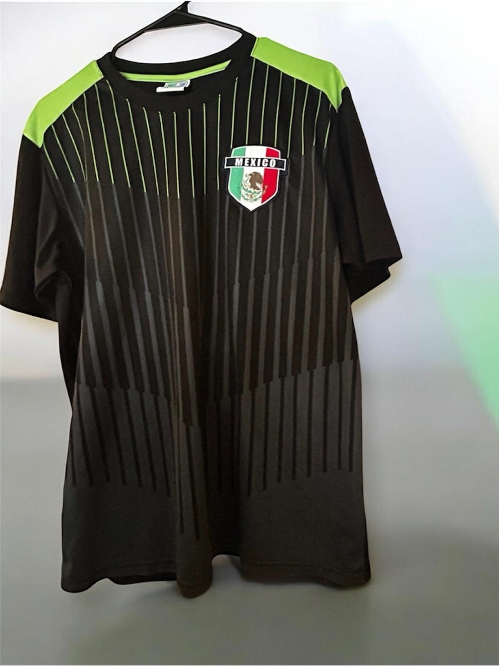 Panna Mexico Soccer Jersey Adult Small Black Neon Green Training Shirt Futbol S
